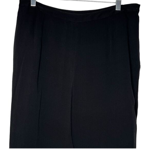 Vintage Via Seta Black Silk Pants - Picture 2 of 6